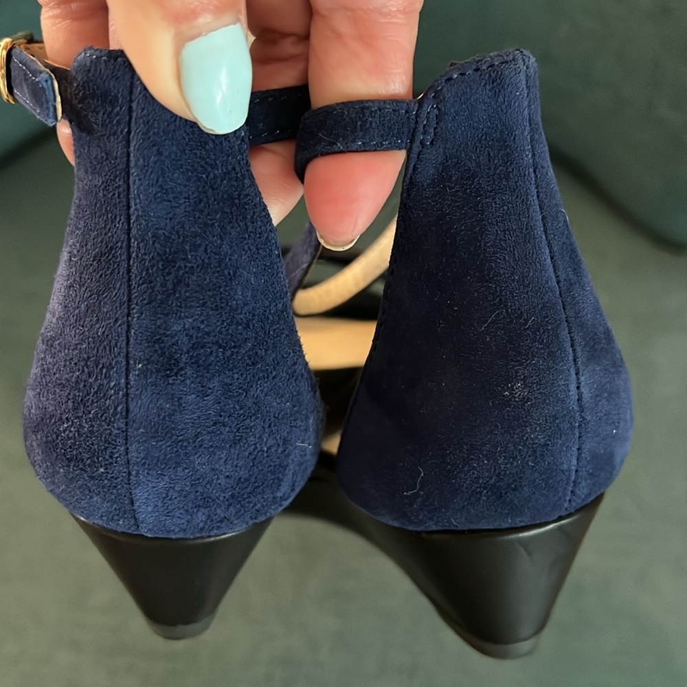 Seychelles Black and Blue Heeled Sandals - Picture 6 of 7